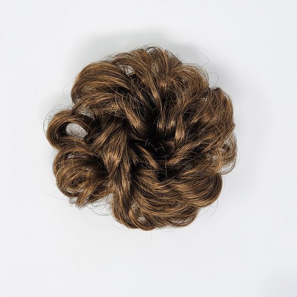 Curly Messy Hair Bun, Synthetic Hair Scrunchie, Hair Bun Pony Tail - Picture 1 of 4